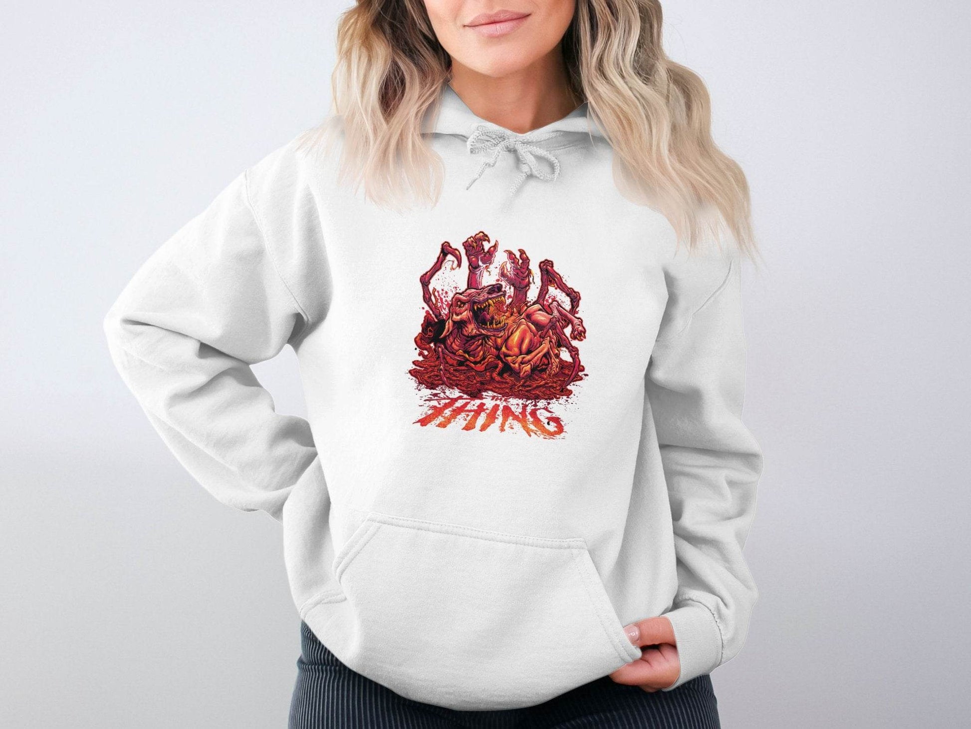 The Thing Horror Monster Dog Graphic Art Design Hoodie - Design & Vybe