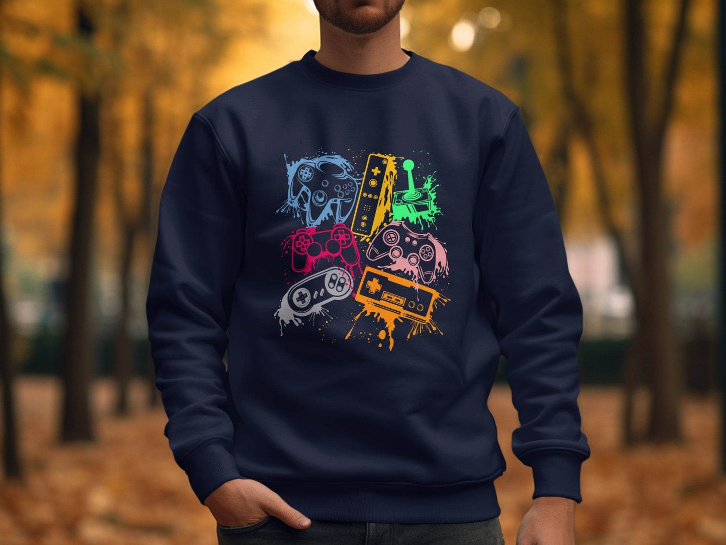 Gaming Console Joypad Colorful Style Design Artwork Sweater - Design & Vybe