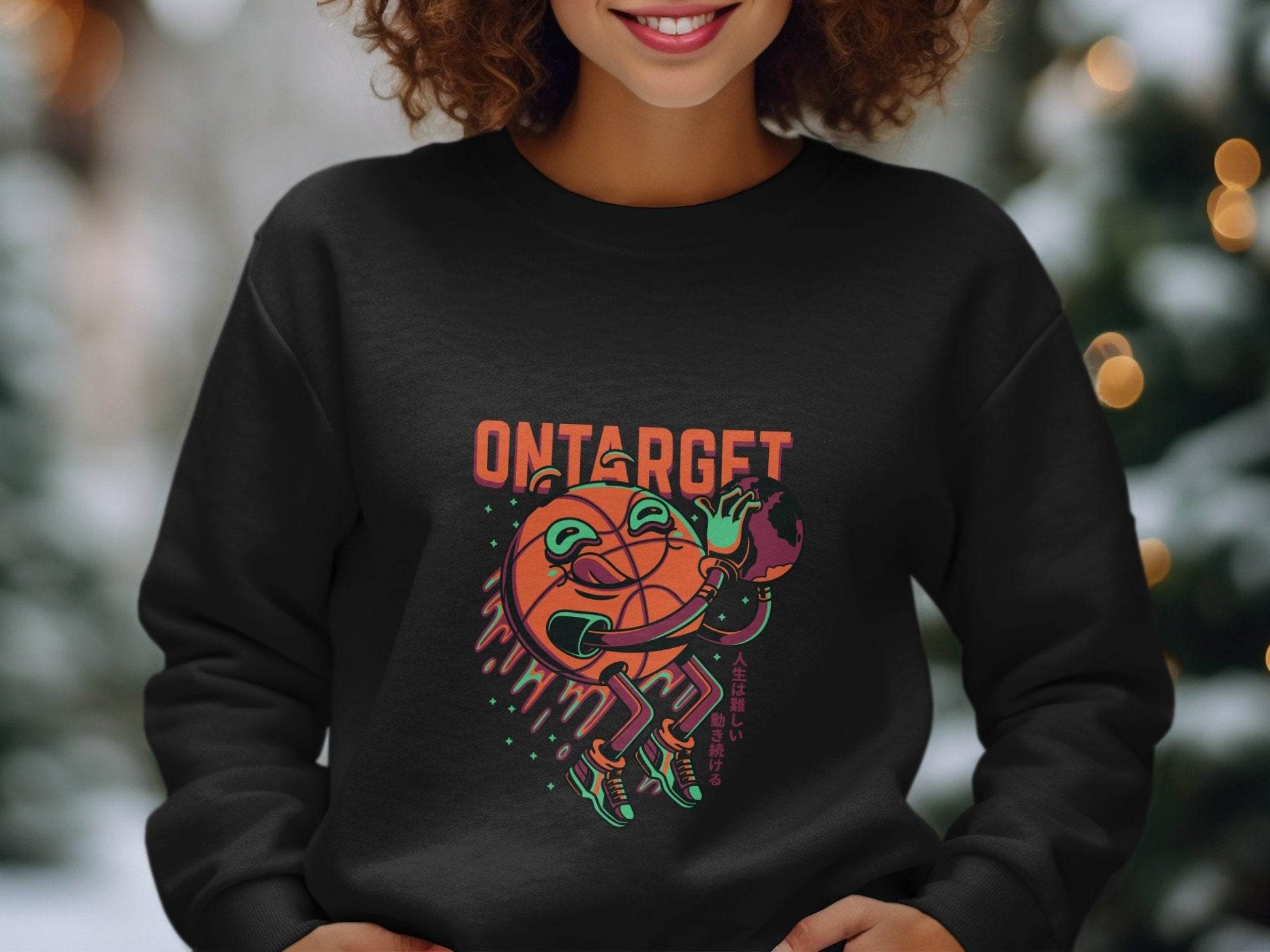 On Target Basketball Globe Design Premium Style Sweater - Design & Vybe