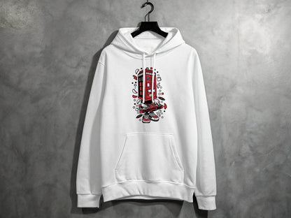 Unique DJ Music Police Box Design Graphic Hoodie - Design & Vybe