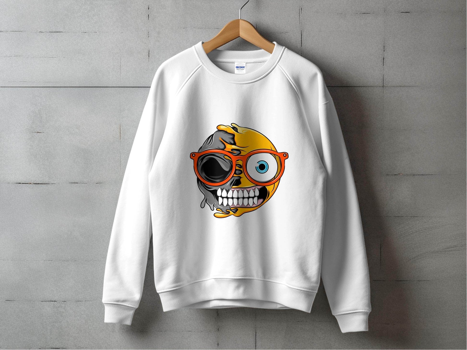 Quirky Twist Smiley Design Graphic Sweater - Design & Vybe
