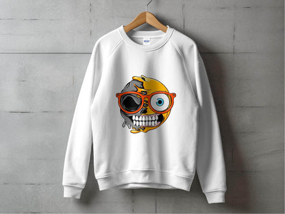 Quirky Twist Smiley Design Graphic Sweater - Design & Vybe