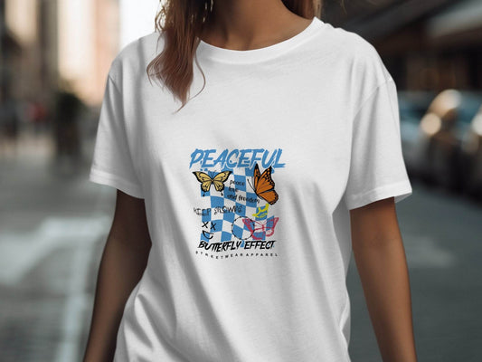 Peaceful Butterfly Effect Design T-Shirt - Design & Vybe