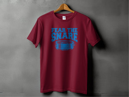 Fear The Snare Graphic Design Red T-Shirt product type