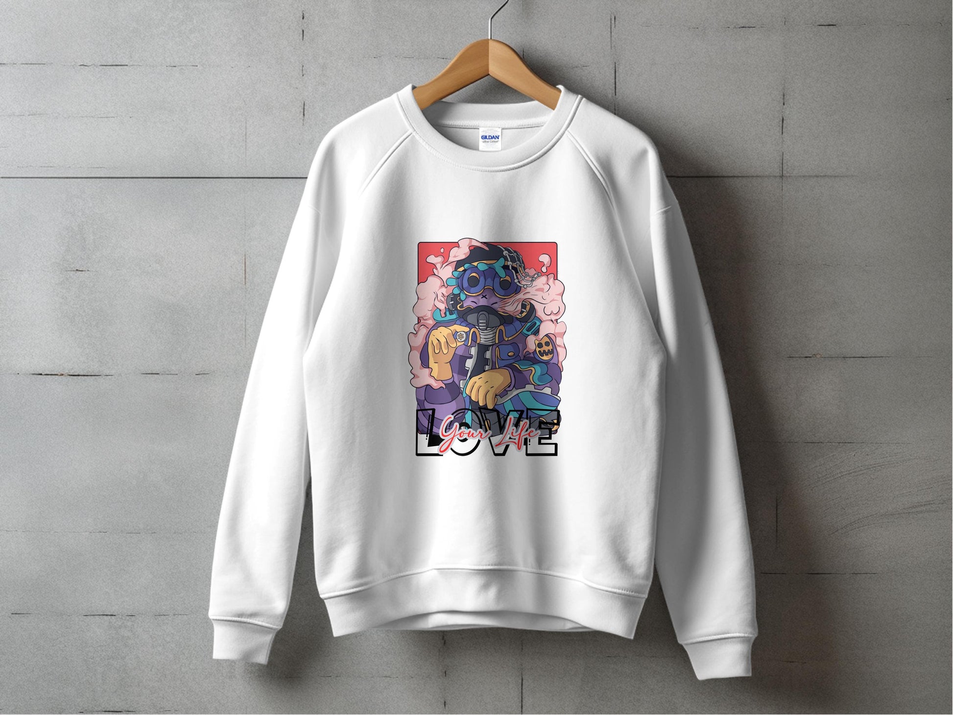 Vibrant Art Design With Love Graphic Sweatshirt Product