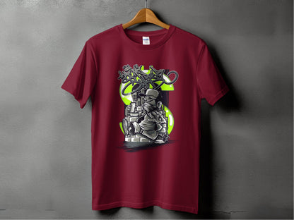 Urban Street Art Graffiti Character Design Printed T-Shirt - Design & Vybe