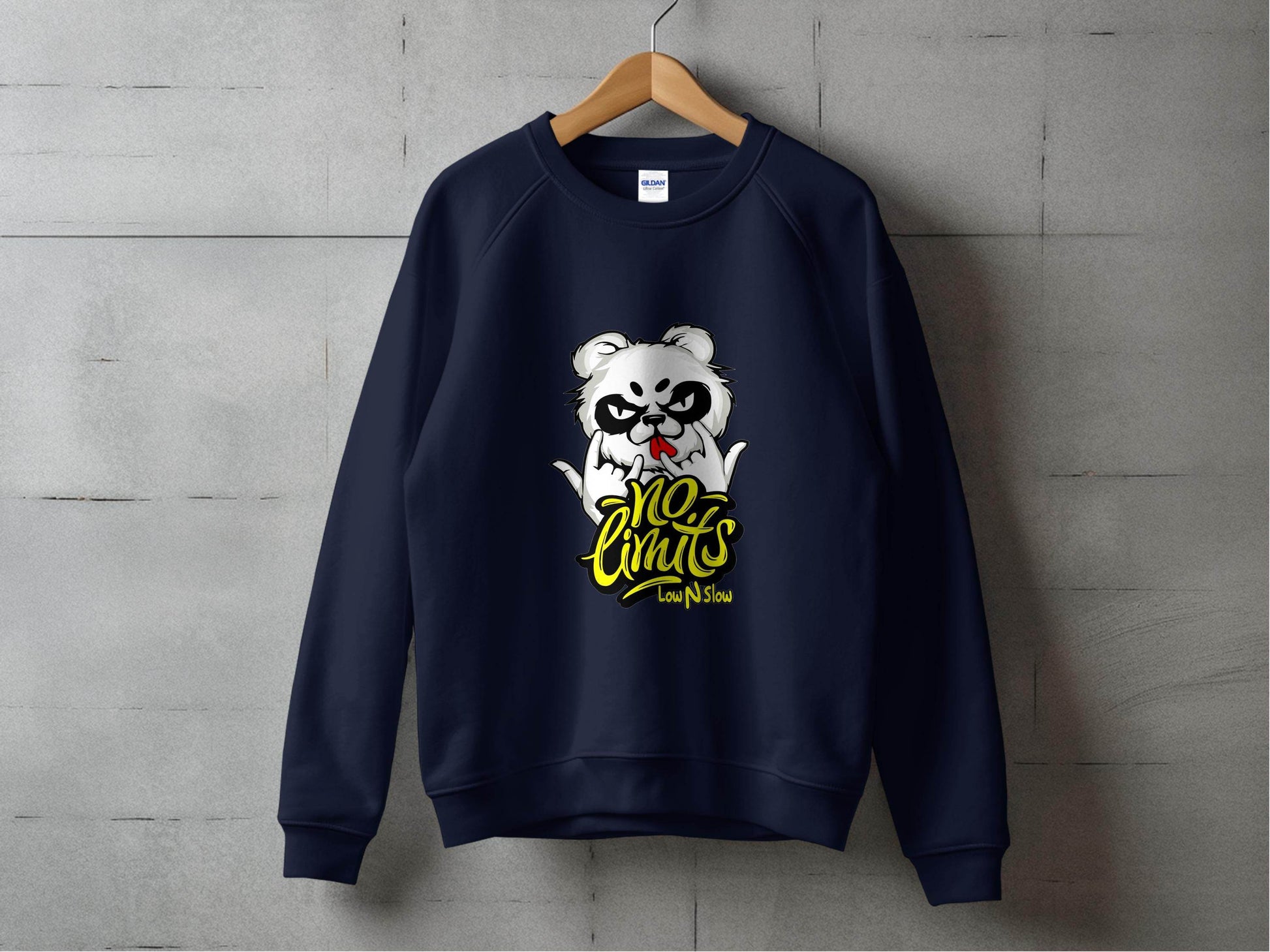 No Limits with Cool Panda Low N Slow Graphic Sweater - Design & Vybe