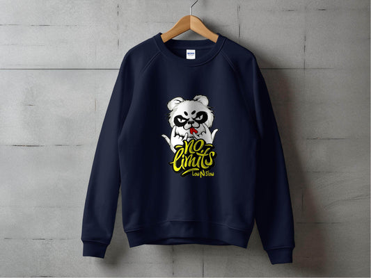 No Limits with Cool Panda Low N Slow Graphic Sweater - Design & Vybe