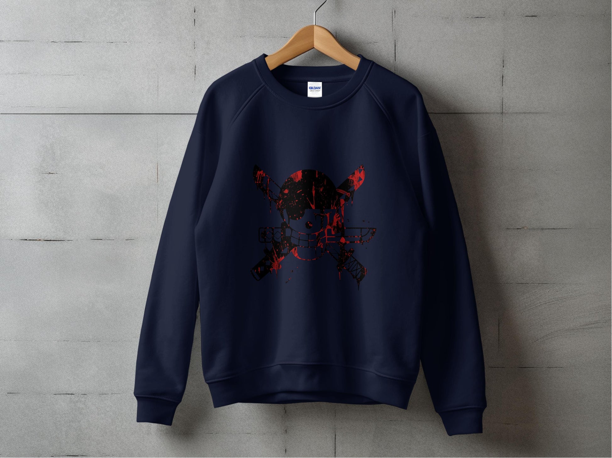 Skull and Crossbones with Swords Graphic Sweatshirt Product