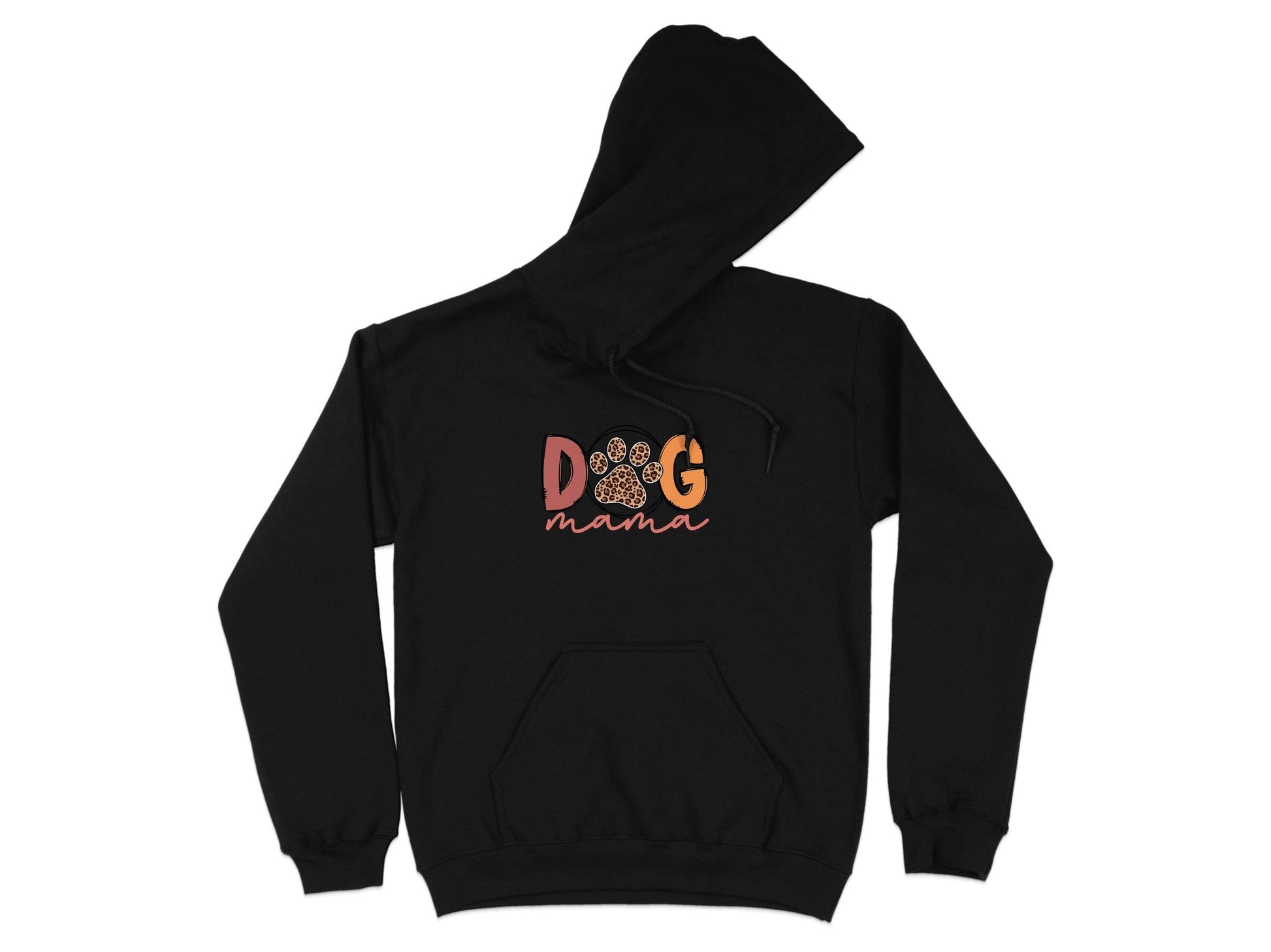 Dog Mama Paw With Leopard Print For Animal Lovers Hoodie - Design & Vybe