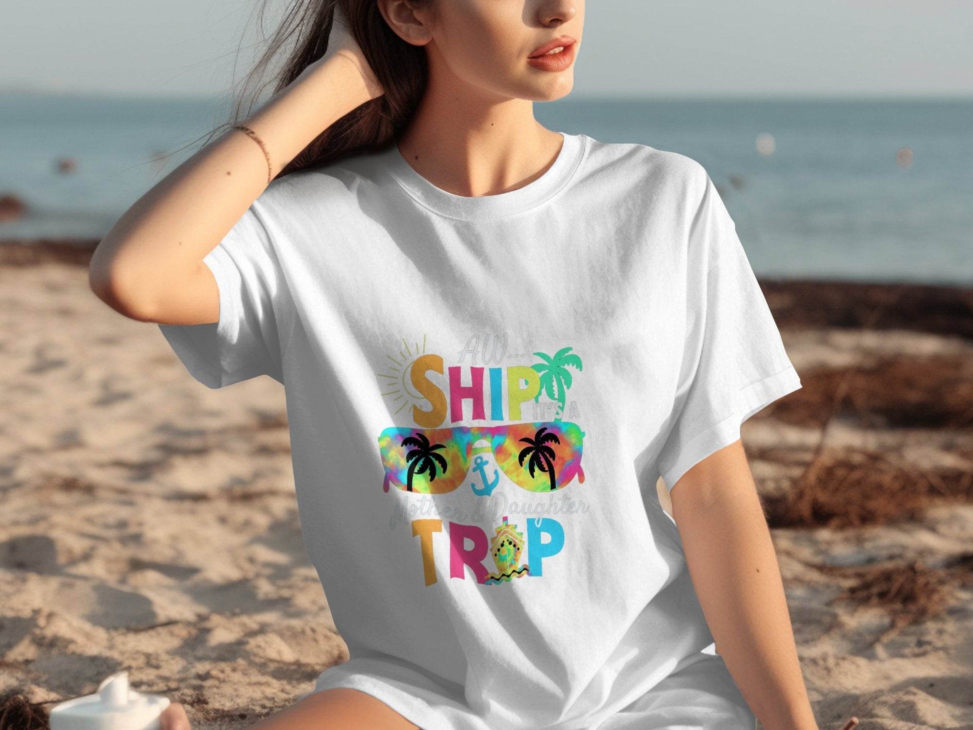 Aw Ship It is a Mother Daughter Trip Design T-Shirt - Design & Vybe