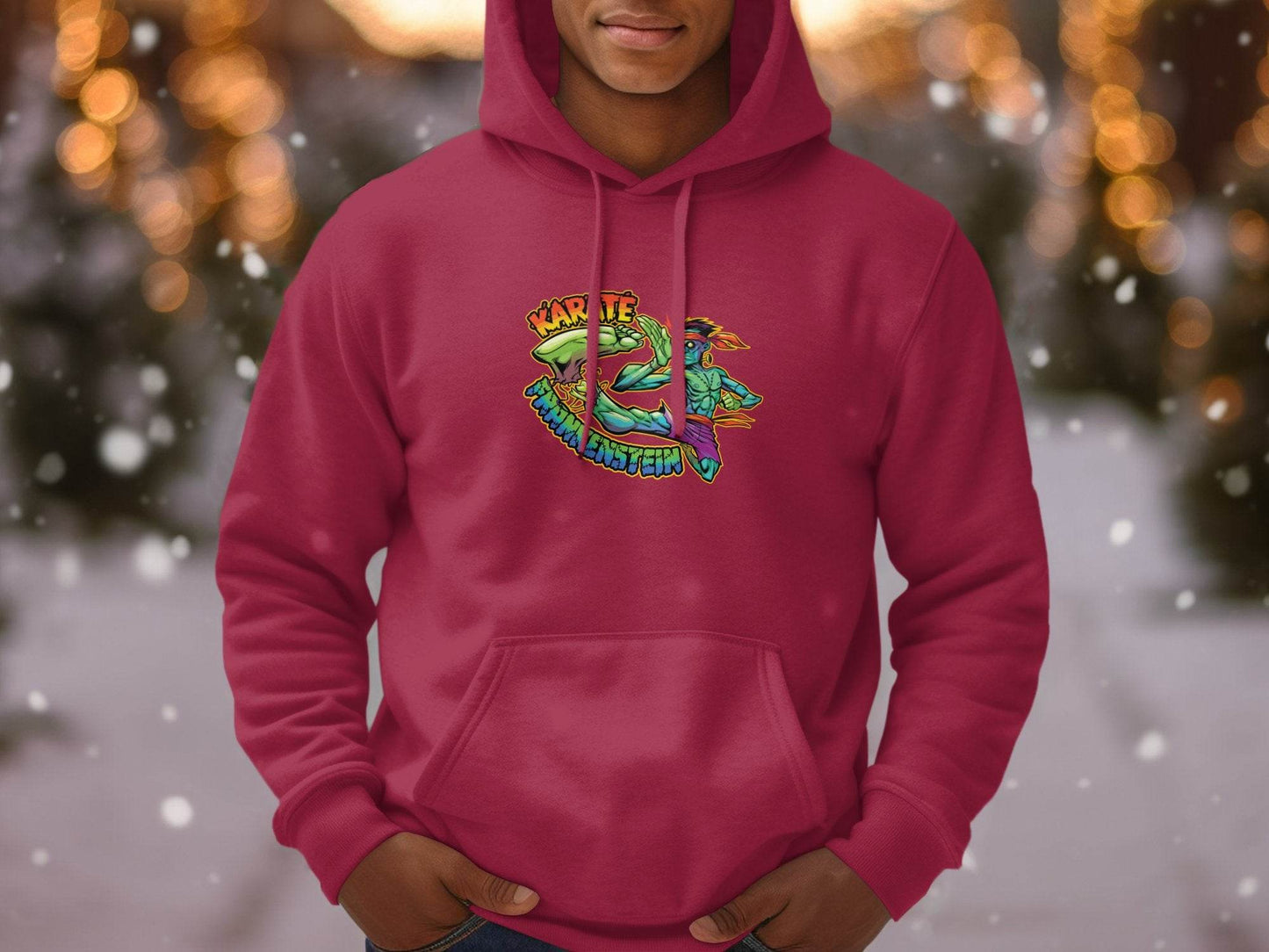 Karate Frankenstein Zombie Monster Funny Halloween Hoodie - Design & Vybe
