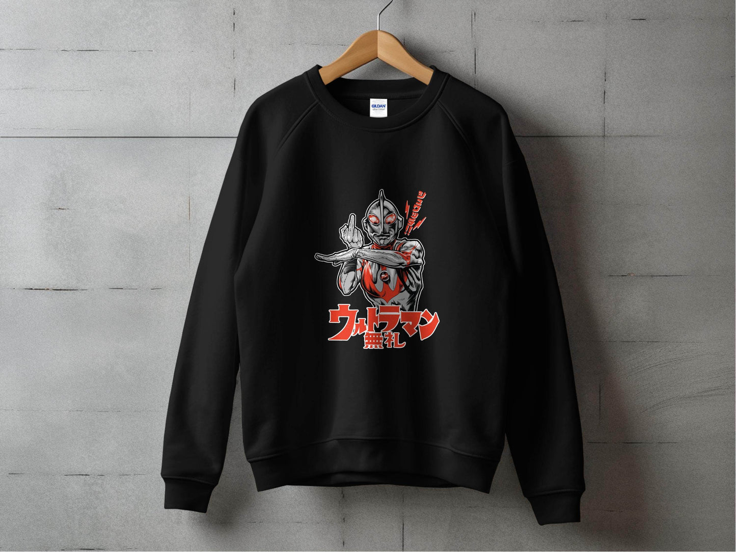Ultraman Giving Middle Finger Bold Graphic Style Sweater - Design & Vybe