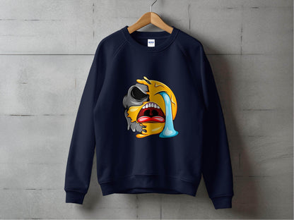 Melting Emoji Face Smiley Design Graphic Sweater - Design & Vybe