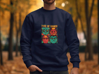 Type Of Gamer Video Gaming Four Styles Illustration Hoodie - Design & Vybe