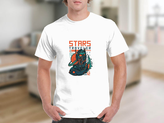 Stars Traveler Numb Twelve Graphic Cool Space T-Shirt - Design & Vybe