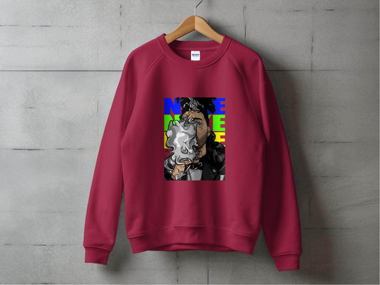 NEON Color Theme Abstract Art Smoke Design Hoodie - Design & Vybe