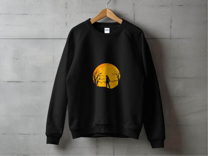 Silhouette Knight Under Yellow Moon Unique Style Sweater - Design & Vybe