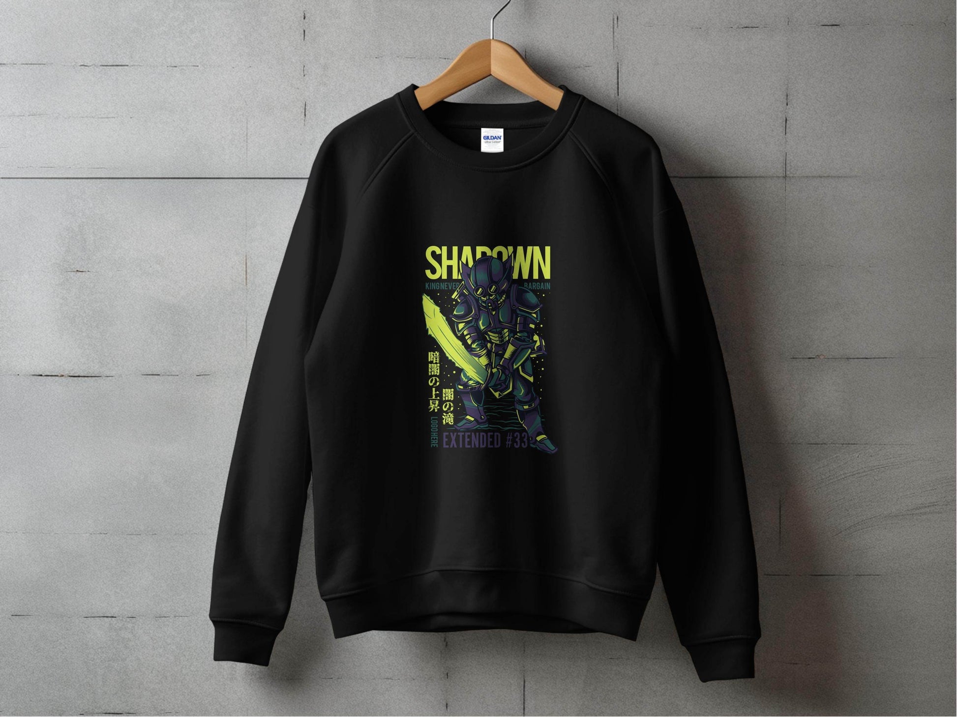 King Never Bargain Extended Knight Vector Art Hoodie - Design & Vybe