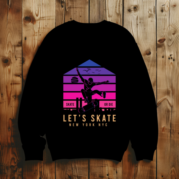 Lets skate Newyork NYC T-shirt - Image 3