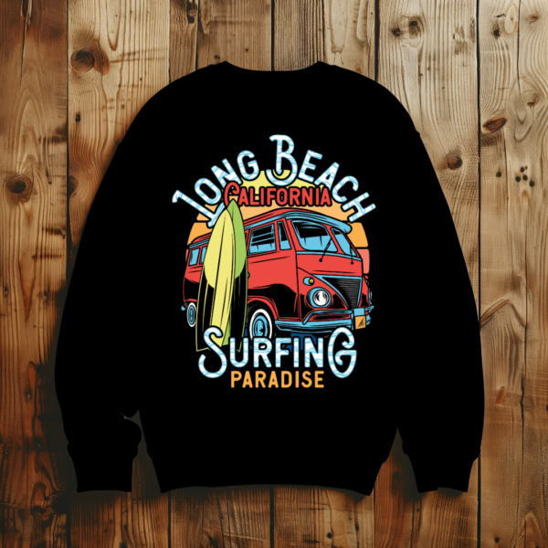 Long beach California surfing paradise T-shirt - Image 3