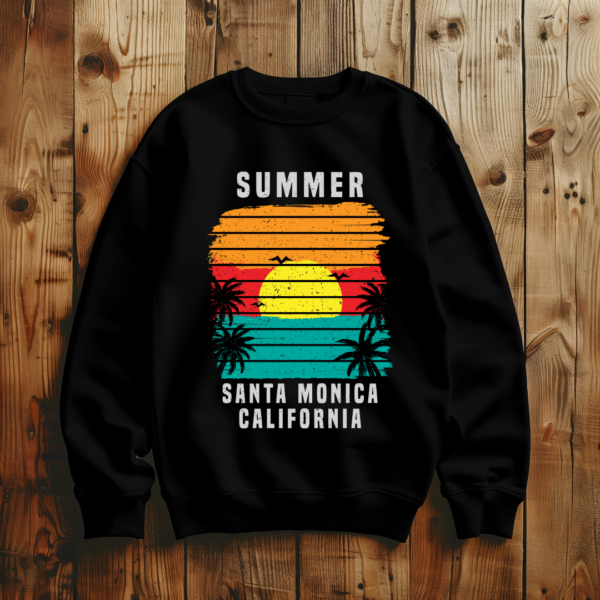 Summer Santa Monica California T-shirt - Image 3