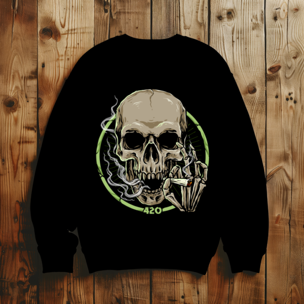 Smoking skull T-shirt - Image 3