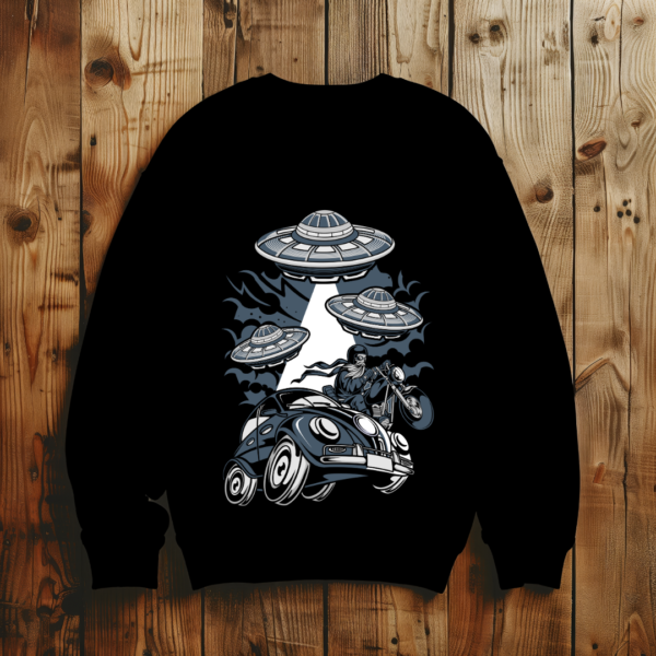 Spaceships with car & bike T-shirt - Image 3