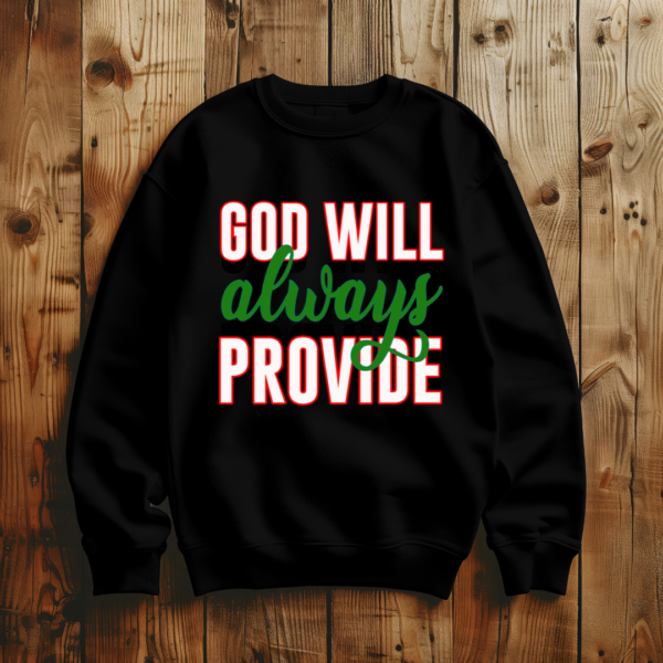 God Will Always Provide T-Shirt - Image 2