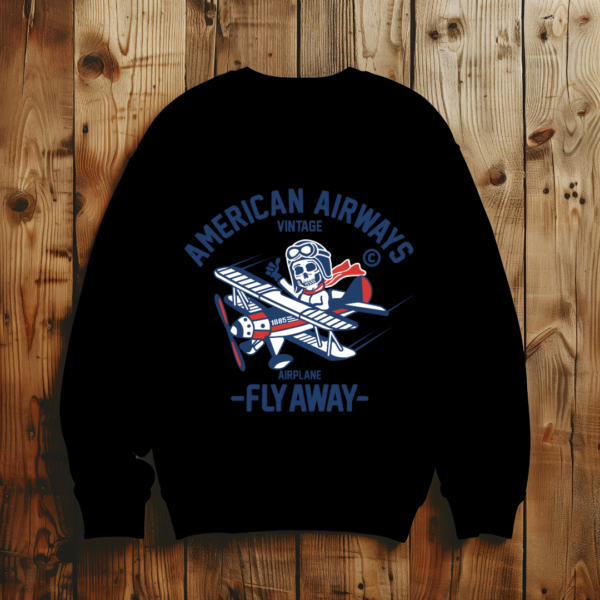 American airways with skull riding plane - Image 3