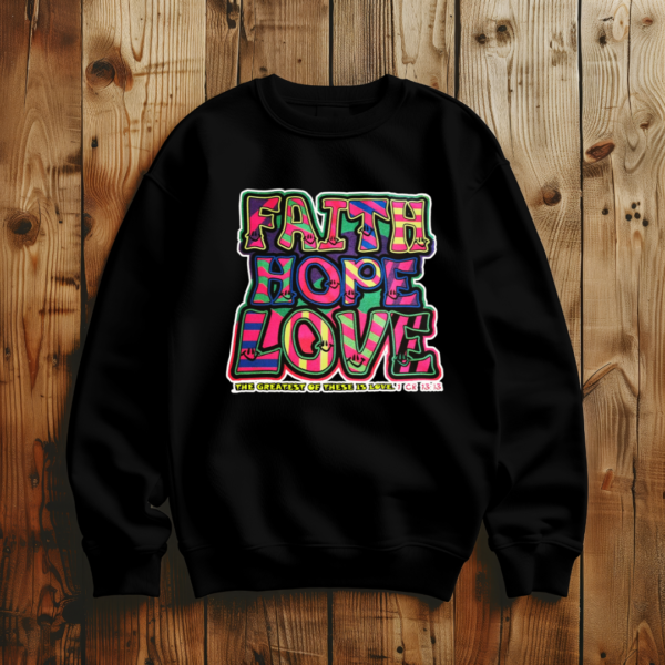 Faith Hope Love Contour T-Shirt - Image 2