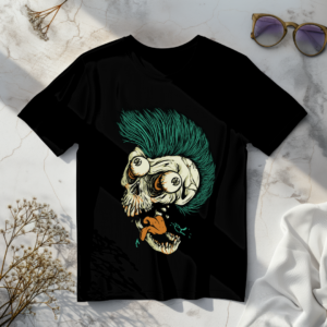 Laughing skull black t-shirt