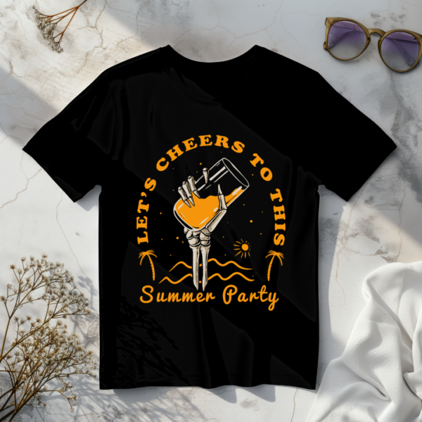 Lets cheers to this summer party T-shirt - Image 4