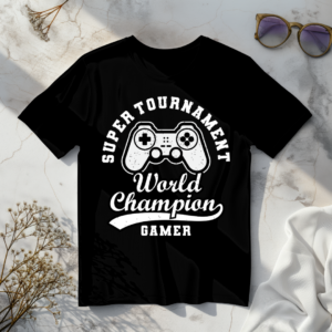 Super tournament world champion Black t-shirt