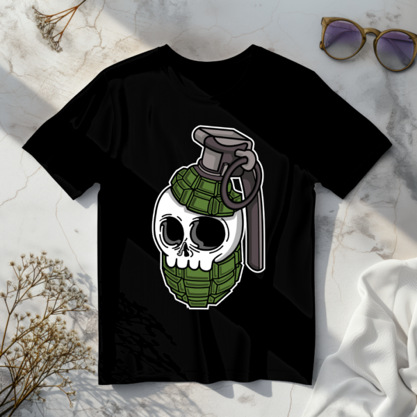 Skull grenade Black t-shirt