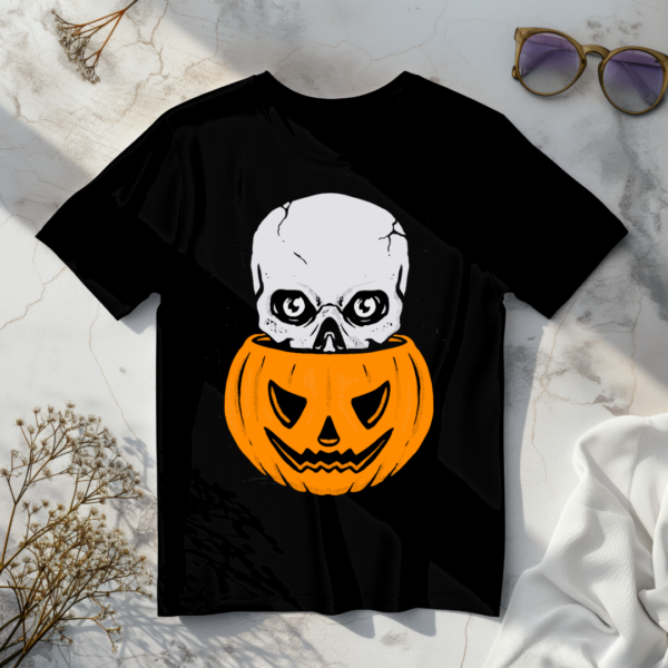 Skull inside the pumpkin T-shirt - Image 4