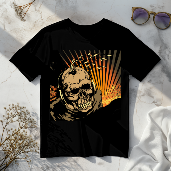 Skull with plant T-shirt - Image 4