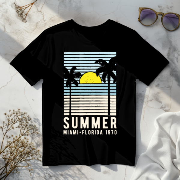 Summer Miami Florida T-shirt - Image 4