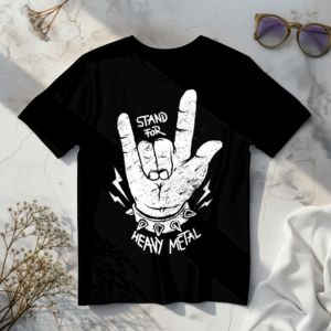 Stand for heavy metal black t-shirt