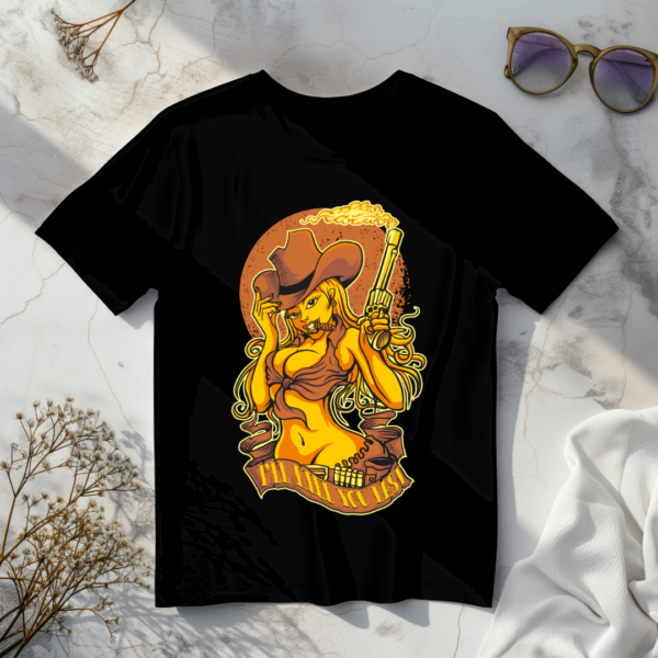 Woman With Gun T-Shirt