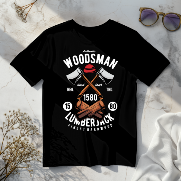 Woodsman Lumberjack With Dual Axe T-Shirt