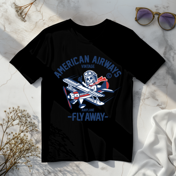 American airways with skull riding plane - Image 4