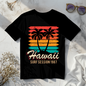 HAwaii Surf Session 1987 Black t-shirt