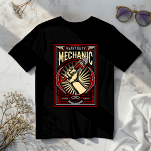 Heavy duty mechanic Black t-shirt