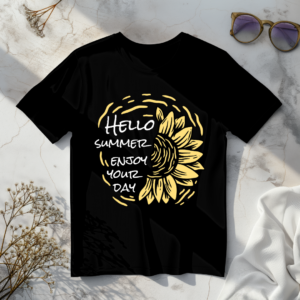 Hello Summer Black t-shirt