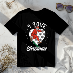 I love christmas Black t-shirt