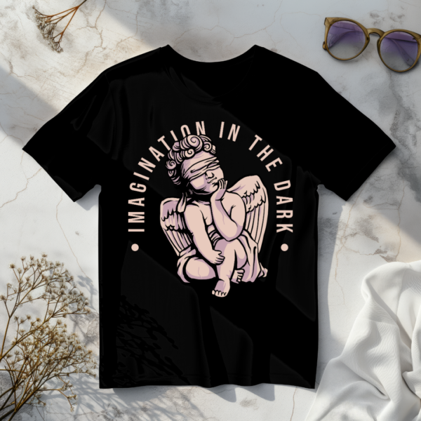 Imagination in the dark Black t-shirt