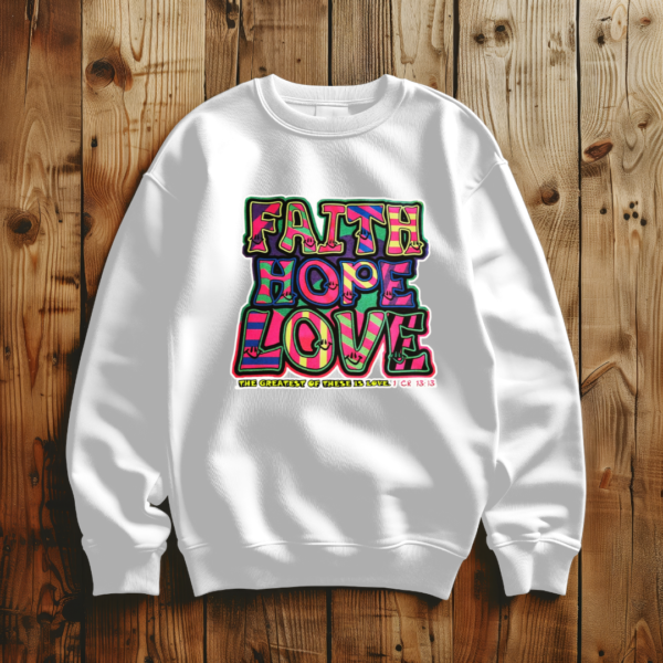 Faith Hope Love Contour T-Shirt - Image 5