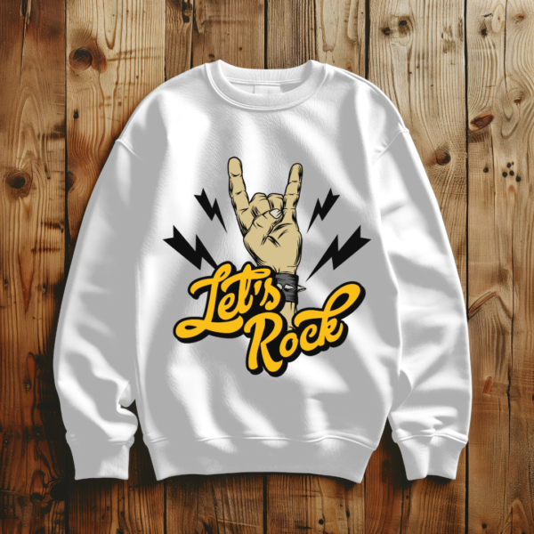 Lets rock with hand sign T-shirt - Image 5