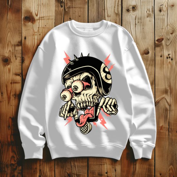 Skull with hanging eye balls T-shirt - Image 6